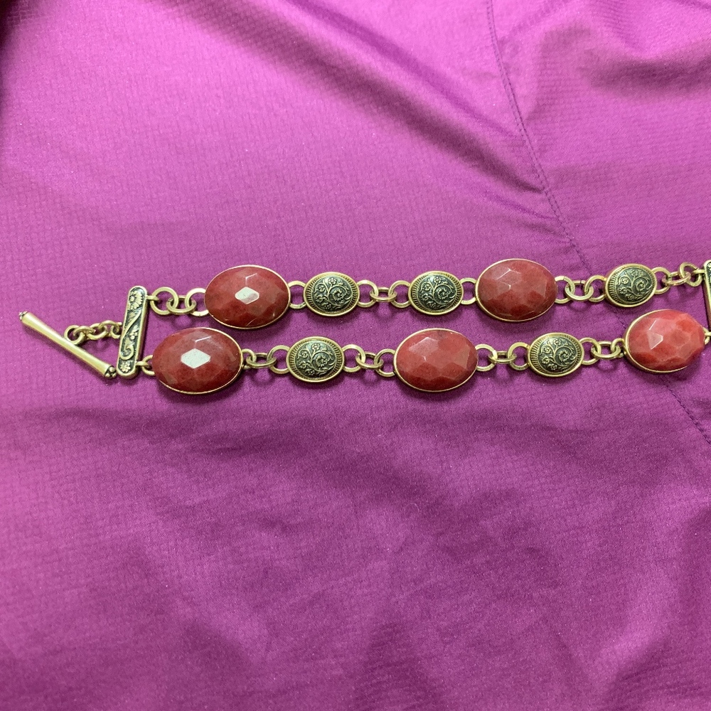 Lucky Brand Gold Color and Stone Bracelet